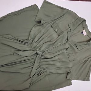 Universal Thread Olive Green Button-Down Dress